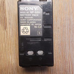 SONY NP-66H 6V, OEM Camcorder Rechargeable Battery, 1800mAh, Ni-Cd Made in Japan